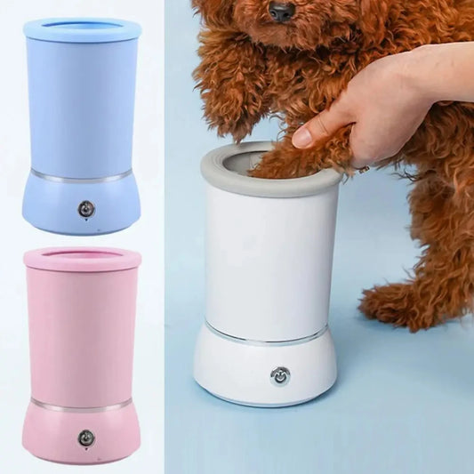 Automatic Pet Paw Washer Cup – USB Rechargeable Electric Paw Cleaner with Soft Silicone Bristles (Small–Medium Dogs & Cats)