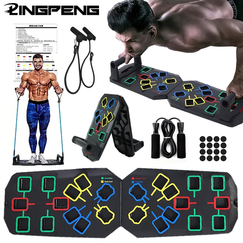 Folding Push-Up Board Set – Portable Multifunctional Training Equipment for Chest, Abs, Arms & Back