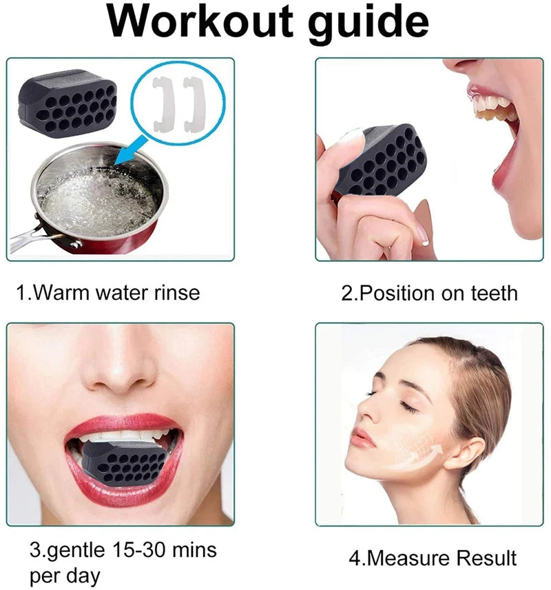 Silicone Jaw Exerciser – Facial Toner & Jawline Fitness Ball for Double Chin Reduction and Face Slimming