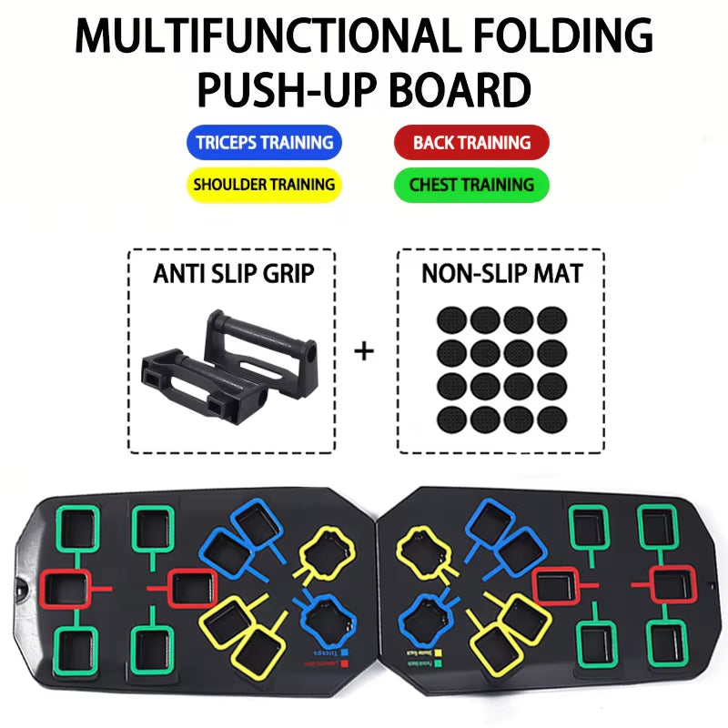 Folding Push-Up Board Set – Portable Multifunctional Training Equipment for Chest, Abs, Arms & Back