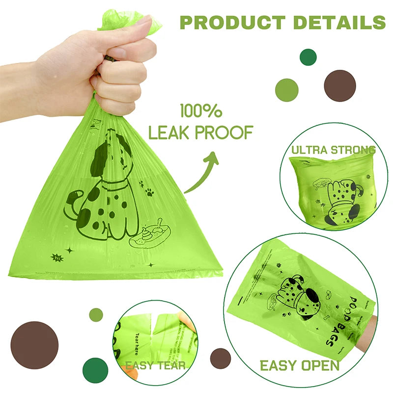 EPI Biodegradable Dog Poop Bags – Lavender Scented, Extra Thick, Leakproof with Dispenser