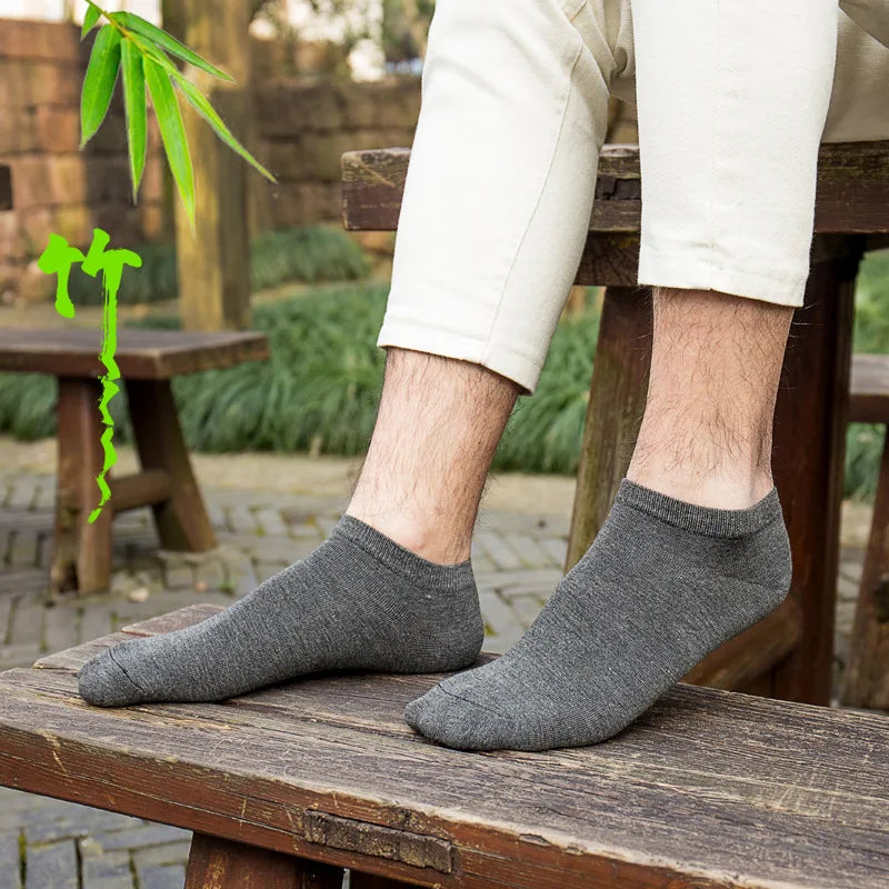 5 Pairs Men’s Bamboo Fibre Ankle Socks – Soft, Breathable, Deodorising – EUR 39-43 (US 9-11)