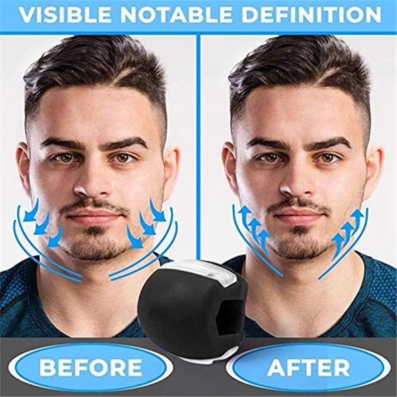 Silicone Jaw Exerciser – Facial Toner & Jawline Fitness Ball for Double Chin Reduction and Face Slimming