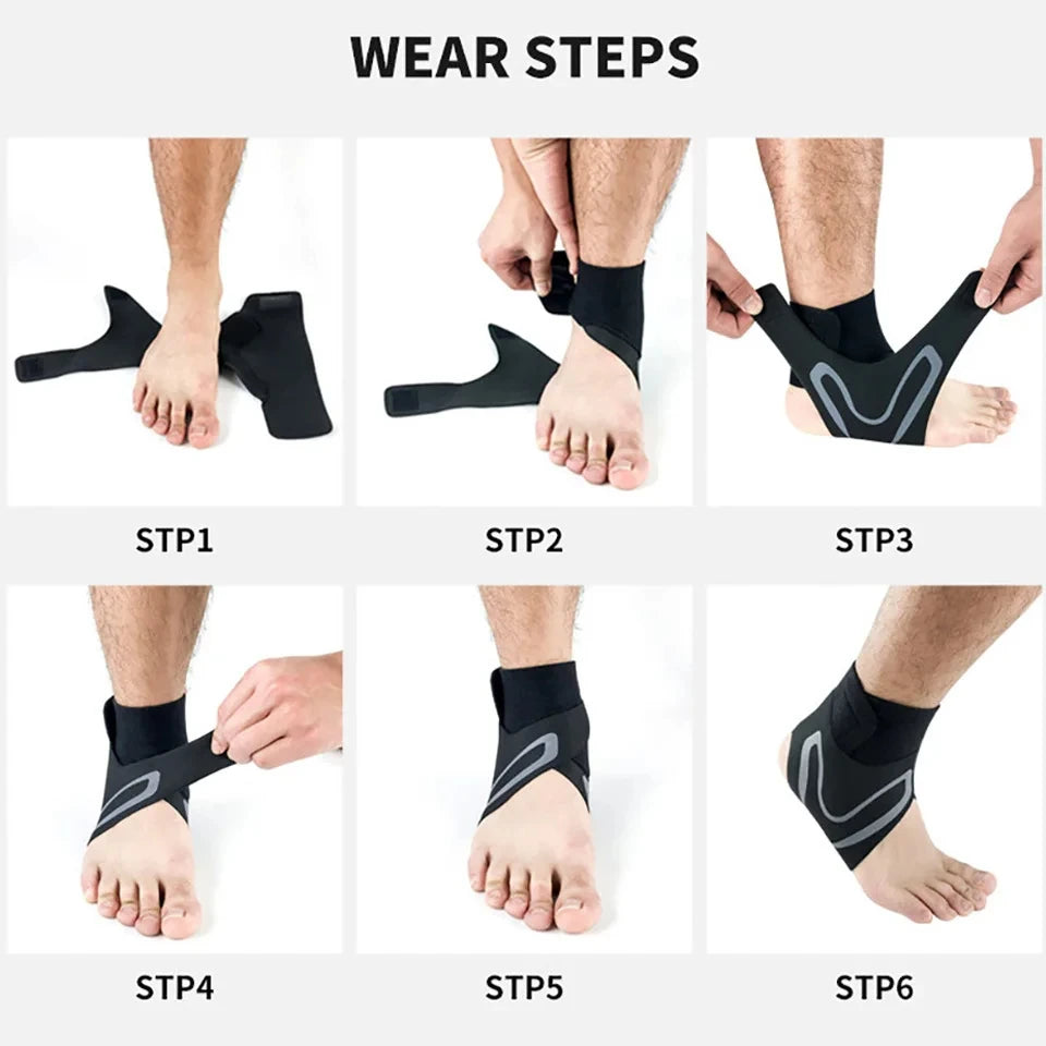 1PC Pressurised Sports Ankle Brace – Anti-Sprain Breathable Support for Gym, Running, Basketball & More
